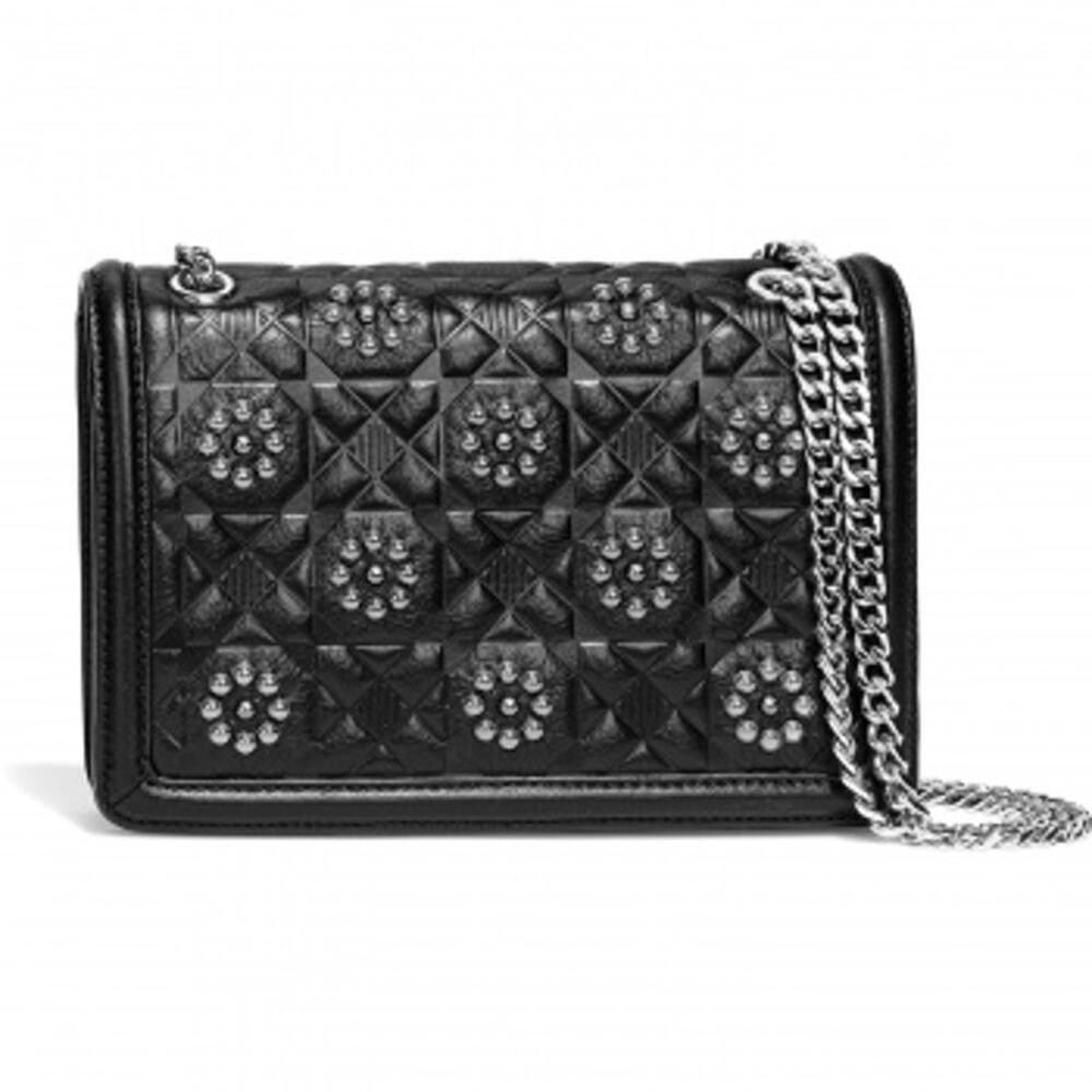 Brighton Elise Flap Bag - Black Quilted Leather Pretty Tough Collection New/NWT